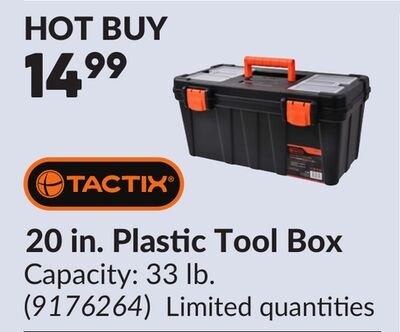 20 in. Plastic Tool Box