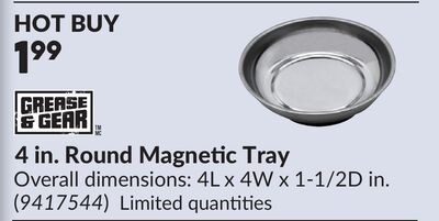 4 in. Round Magnetic Tray