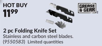 2 pc Folding Knife Set