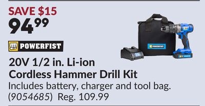 20V 1/2 in. Li-ion Cordless Hammer Drill Kit