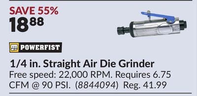 1/4 in. Straight Air Die Grinder
