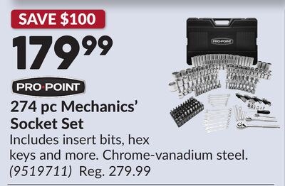 274 pc Mechanics' Socket Set