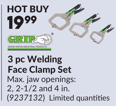 3 pc Welding Face Clamp Set