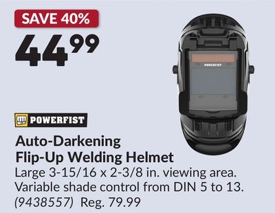Auto-Darkening Flip-Up Welding Helmet