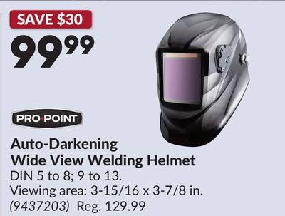 Auto-Darkening Wide View Welding Helmet