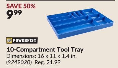 10-Compartment Tool Tray