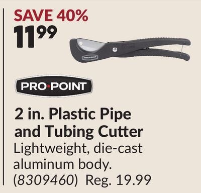 PRO•POINT 2 in. Plastic Pipe and Tubing Cutter