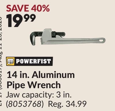 14 in. Aluminum Pipe Wrench
