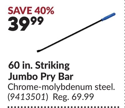 60 in. Striking Jumbo Pry Bar