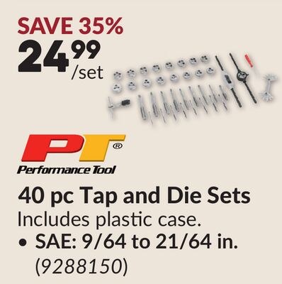 40 pc Tap and Die Sets