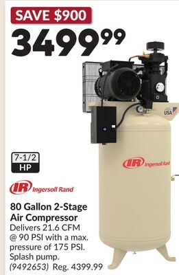80 Gallon 2-Stage Air Compressor