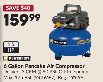 6 Gallon Pancake Air Compressor
