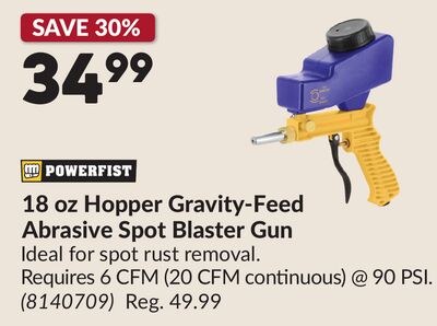 18 oz Hopper Gravity-Feed Abrasive Spot Blaster…