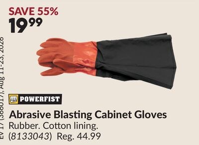 Abrasive Blasting Cabinet Gloves