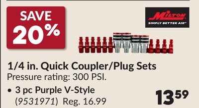 1/4 in. Quick Coupler/Plug Sets