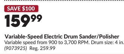 Variable-Speed Electric Drum Sander/Polisher