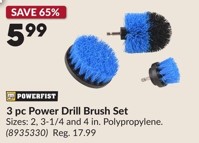 3 pc Power Drill Brush Set