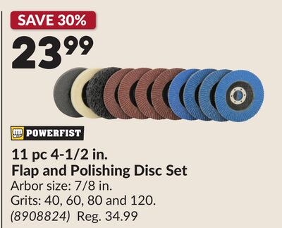 11 pc 4-1/2 in. Flap and Polishing Disc Set