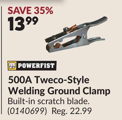 1399 500A Tweco-Style Welding Ground Clamp