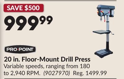 20 in. Floor-Mount Drill Press
