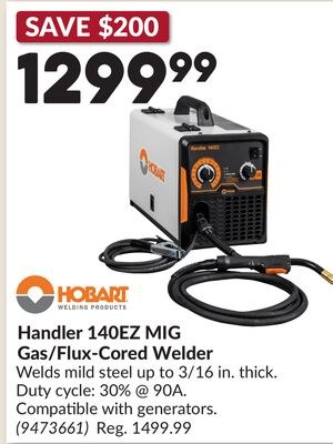 Handler 140EZ MIG Gas/Flux-Cored Welder