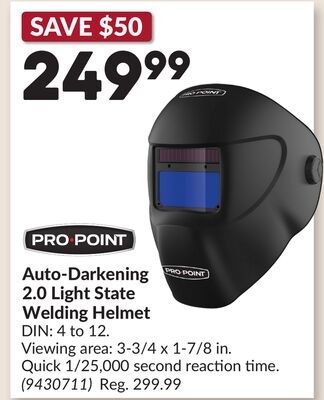 Auto-Darkening 2.0 Light State Welding Helmet