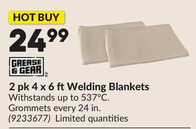 2 pk 4 x 6 ft Welding Blankets