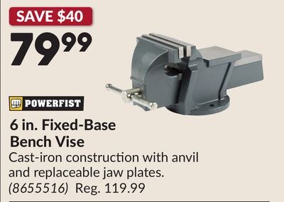 6 in. Fixed-Base Bench Vise