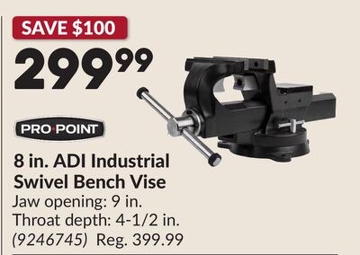 8 in. ADI Industrial Swivel Bench Vise