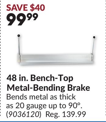 48 in. Bench-Top Metal-Bending Brake