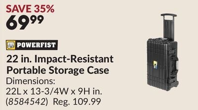 22 in. Impact-Resistant Portable Storage Case