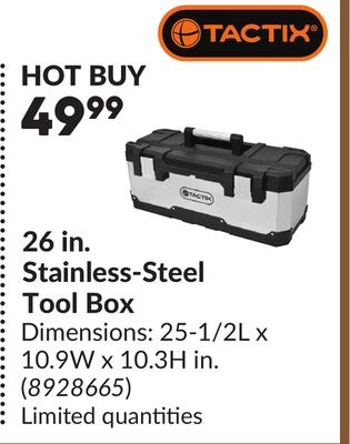 26 in. Stainless-Steel Tool Box