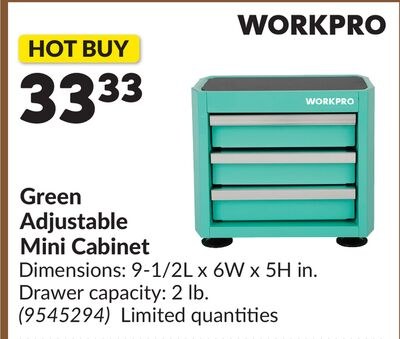 Green Adjustable Mini Cabinet