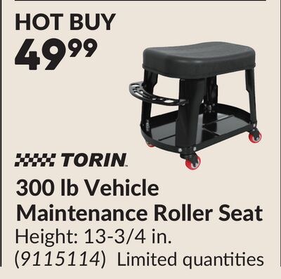 300 lb Vehicle Maintenance Roller Seat