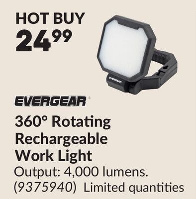 360° Rotating Rechargeable Work Light