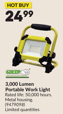 3,000 Lumen Portable Work Light