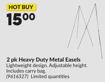 2 pk Heavy Duty Metal Easels