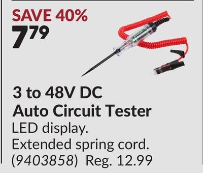 3 to 48V DC Auto Circuit Tester