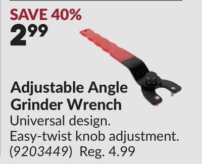 Adjustable Angle Grinder Wrench