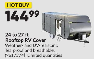 24 to 27 ft Rooftop RV Cover