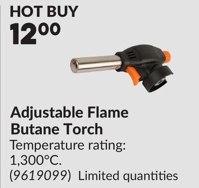 Adjustable Flame Butane Torch