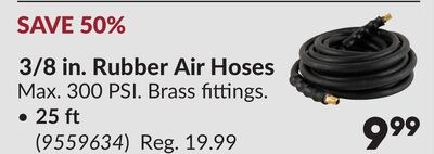 3/8 in. Rubber Air Hoses