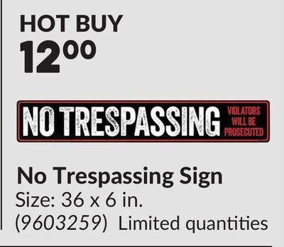 No Trespassing Sign