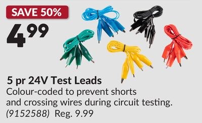 5 pr 24V Test Leads