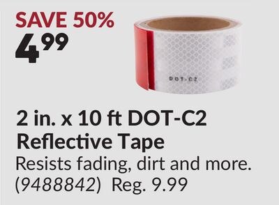 2 in. x 10 ft DOT-C2 Reflective Tape