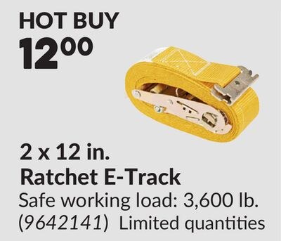 2 x 12 in. Ratchet E-Track