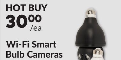 Black Wi-Fi Smart Bulb Cameras