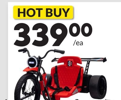 24V 3-Wheel Drift Bikes, Red
