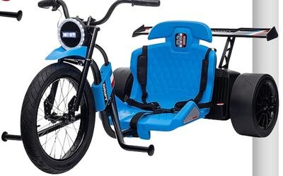 24V 3-Wheel Drift Bikes, Blue
