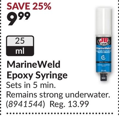 MarineWeld Epoxy Syringe